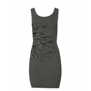 Bailey 44 Black Ruched Striped Knit Womens Size M